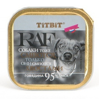 Паштет для собак RAF с говядиной TiTBiT