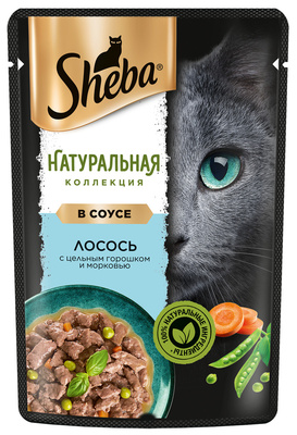 Влажный корм для кошек SHEBA® «Натуральная Коллекция» с лососем, горохом и морковью