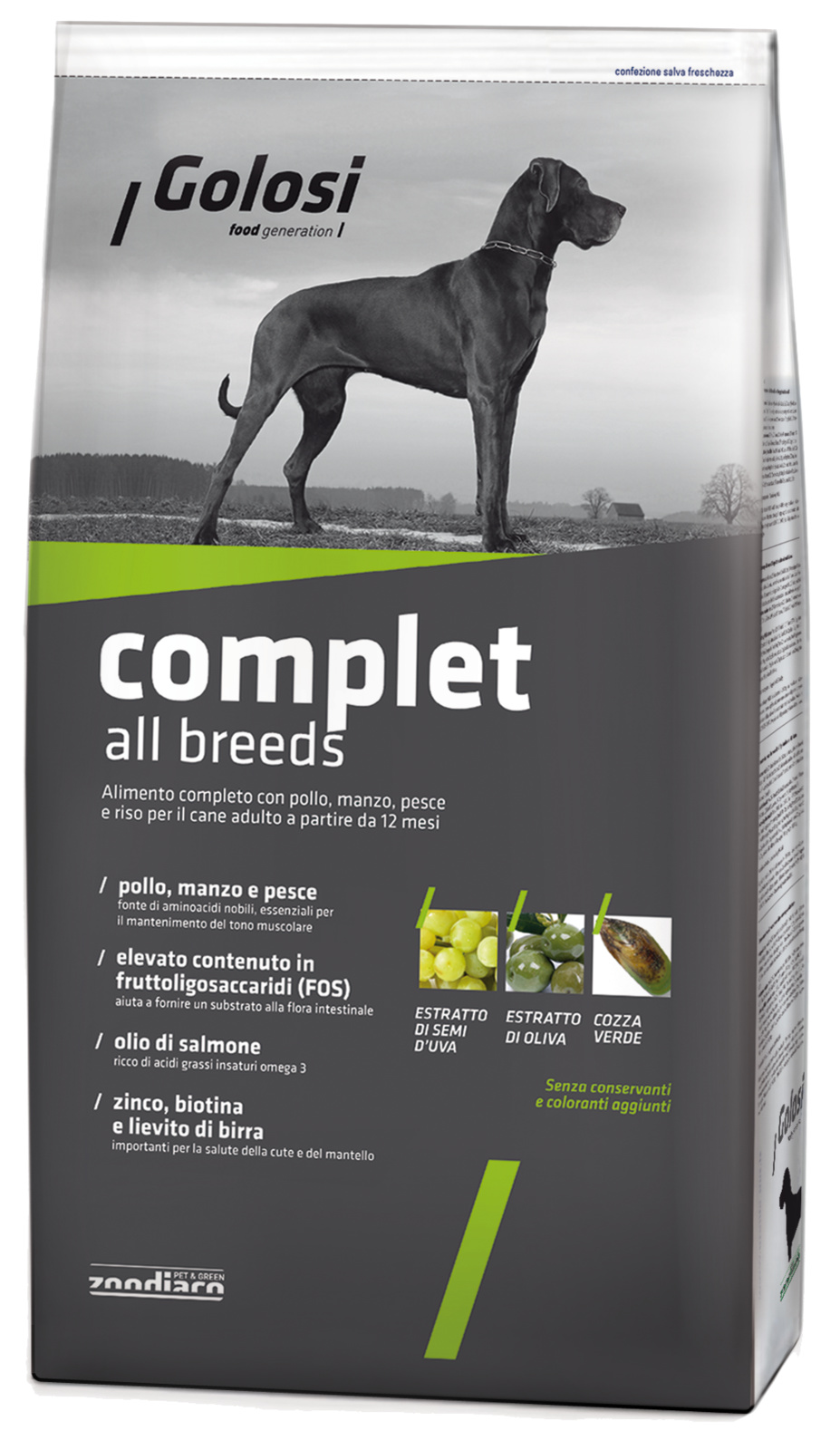 

для собак с 12 месяцев, с курицей, говядиной, рыбой и рисом (12 кг)