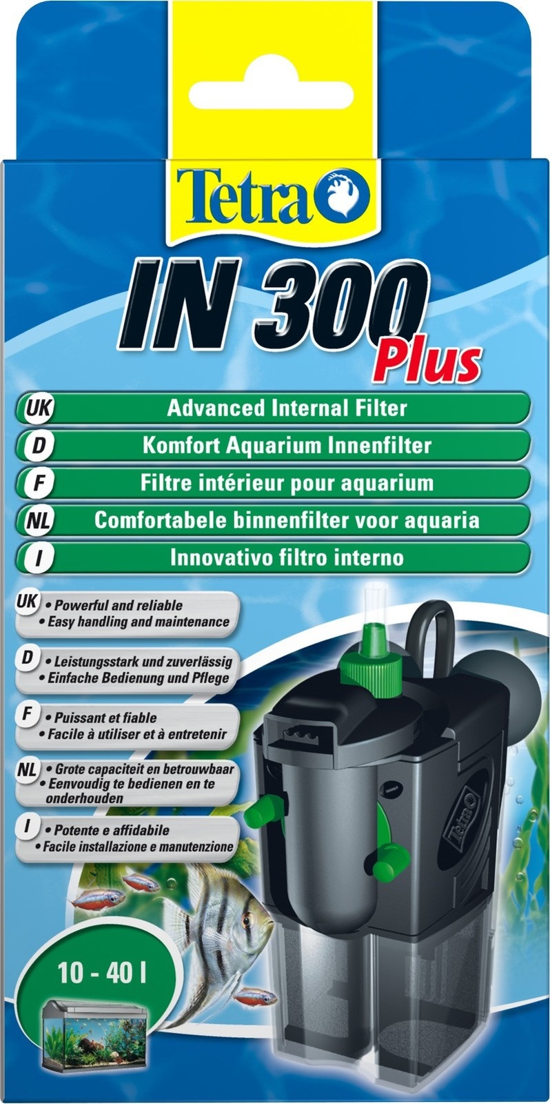 Tetra (оборудование) внутренний фильтр Tetratec  IN 300 plus для аквариумов 10-40 л (230 г)