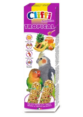 Лакомства для длиннохвостых попугаев: палочки с фруктами и медом