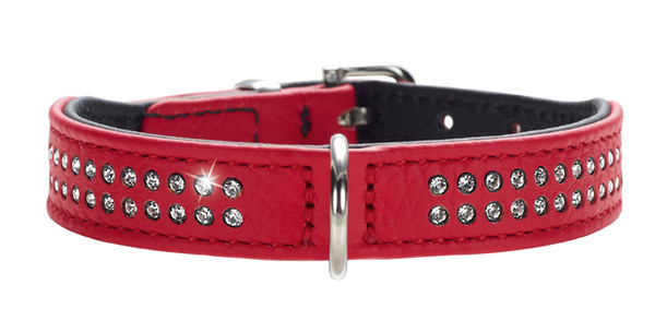 

Hunter ошейник для собак Diamond petit, кожа, красный (20-24 см)