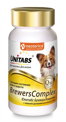 BrewersComplex с Q10 для мелких собак, 100таб Unitabs