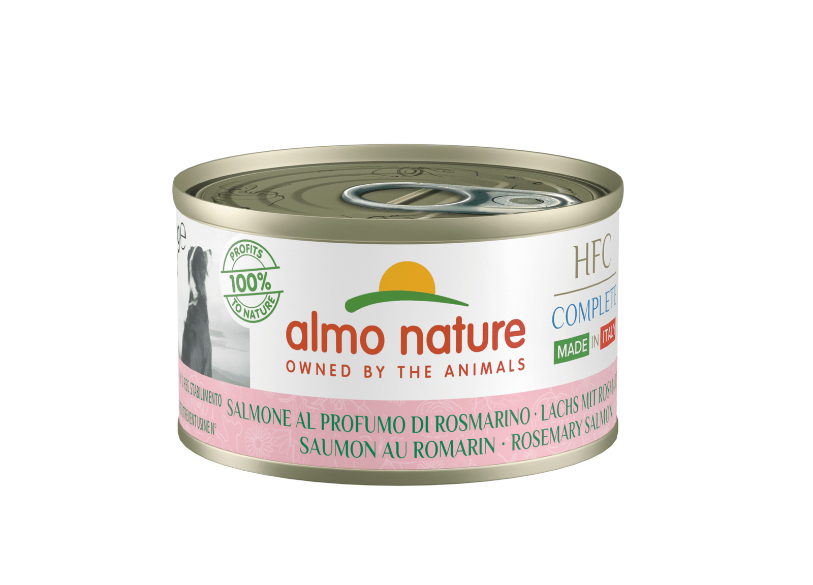 

Almo Nature консервы полнорационные для собак Итальянские рецепты: "Ароматный лосось с розмарином" (95 г)