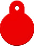 Адресник "Круг" малый красный, 21х28 мм, алюминий
