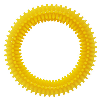 Игрушка для собак "Сириус", кольцо с шипами, желтое