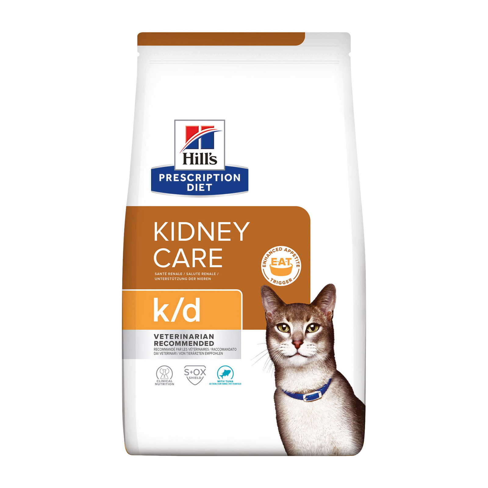 Hill's Prescription Diet k/d Kidney Care сухой диетический, для кошек при профилактике заболеваний почек, с тунцом (1,5 кг)
