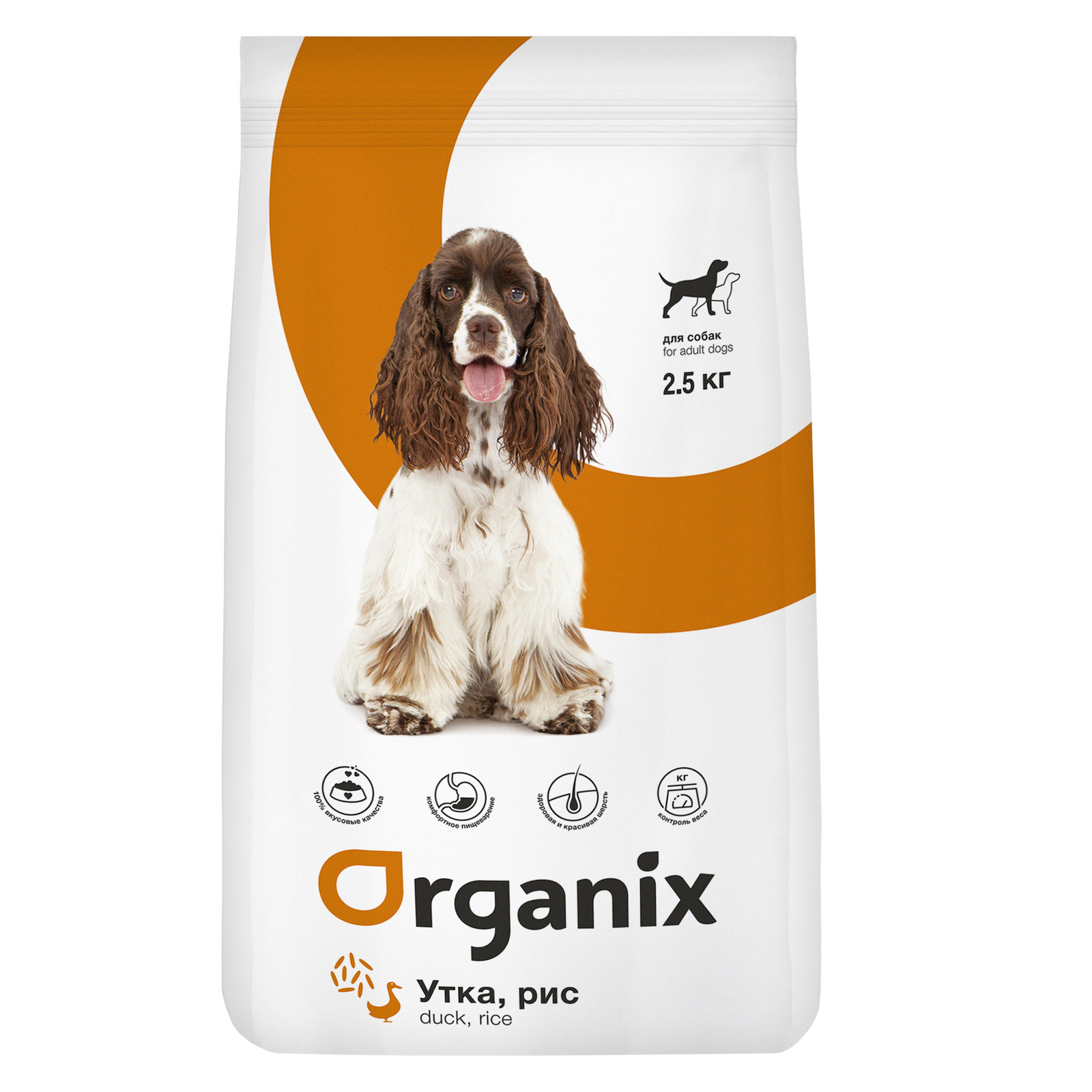 Organix контроль веса для взрослых собак, с уткой и рисом (12 кг)