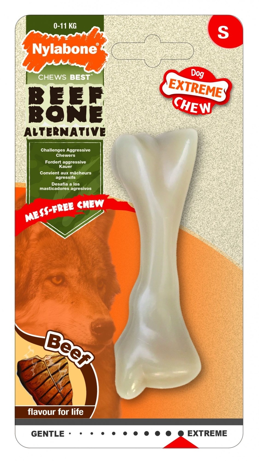 

Nylabone косточка экстра-жесткая, аромат говядины, S (72 г)