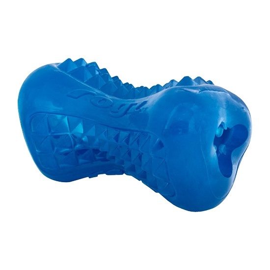 Rogz кость из резины с массажными насечками YUMZ, синяя (M) Rogz кость из резины с массажными насечками YUMZ, синяя (M) - фото 1
