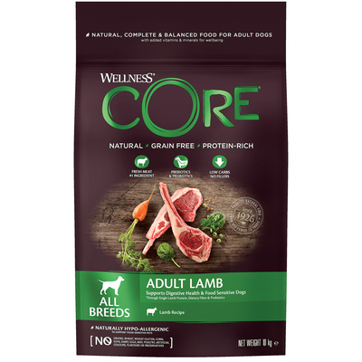 Корм Wellness CORE из ягненка с яблоком для взрослых собак всех пород
