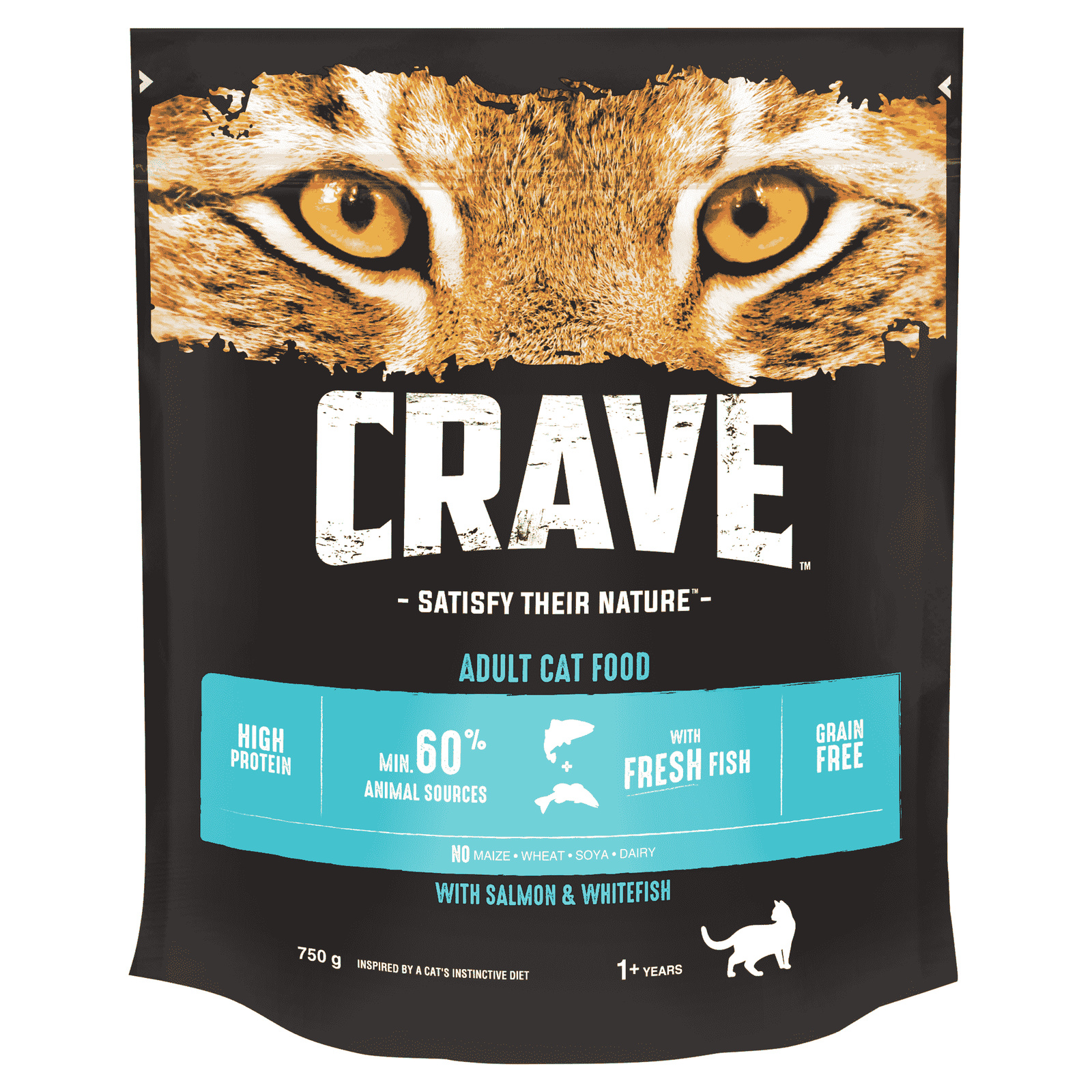 Корм Crave сухой корм для кошек с лососем и белой рыбой (1,4 кг) Crave Корм Crave сухой корм для кошек с лососем и белой рыбой (1,4 кг) - фото 1