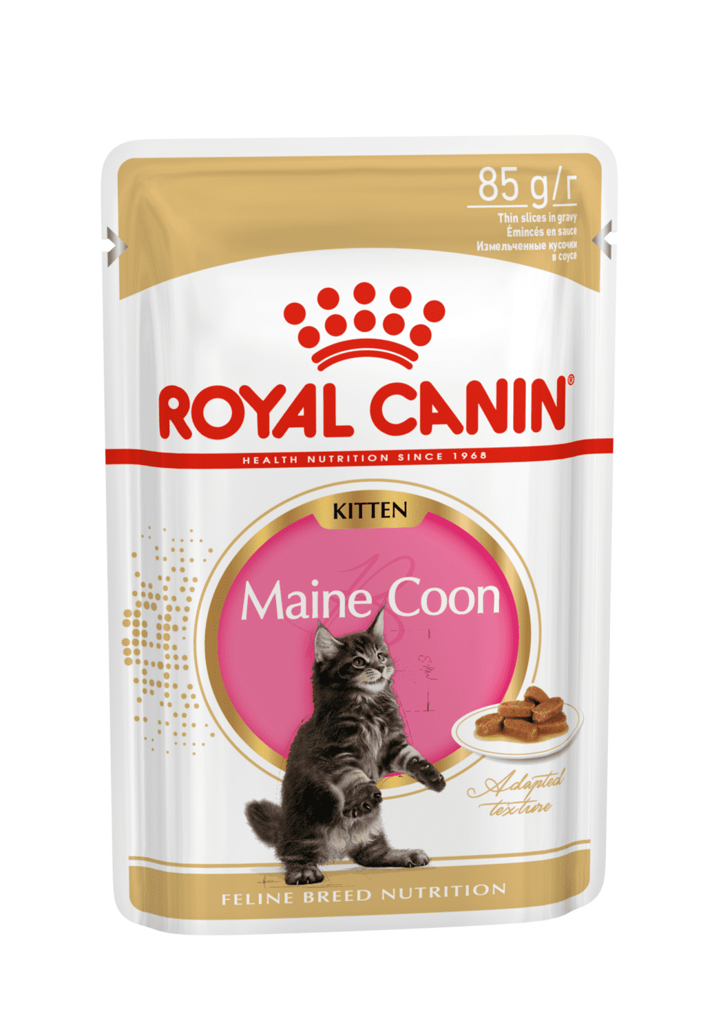 Royal Canin паучи кусочки в соусе для котят породы Мейн-Кун: 4-15 мес (85 г) Royal Canin паучи кусочки в соусе для котят породы Мейн-Кун: 4-15 мес (85 г) - фото 1