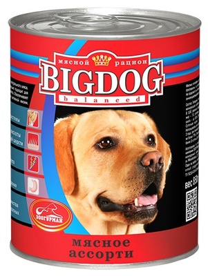 Консервы для собак "BIG DOG" мясное ассорти Зоогурман
