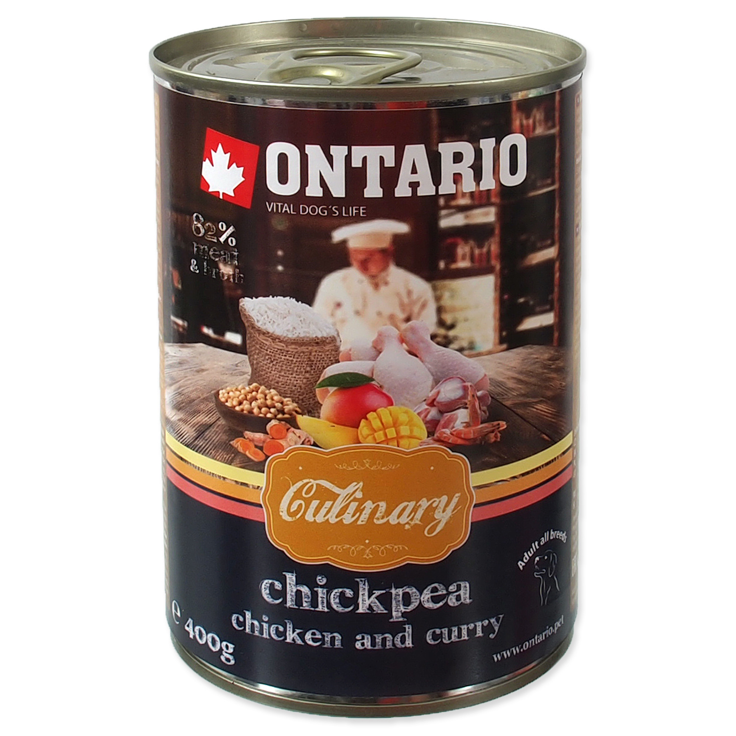 

Ontario консервы для собак "Карри с курицей и нутом" (800 г)