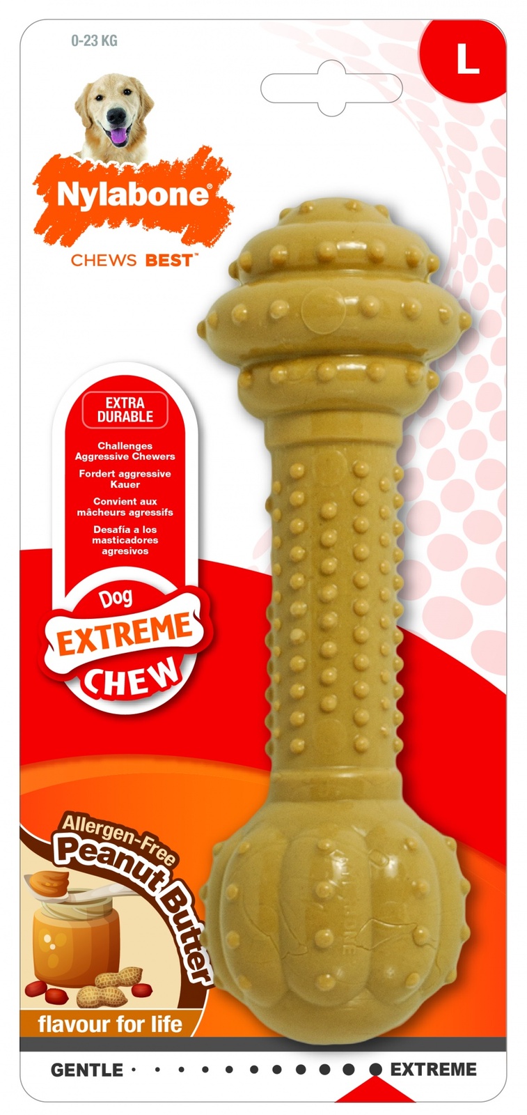 

Nylabone штанга экстра жесткая, аромат арахисовой пасты, L (270 г)