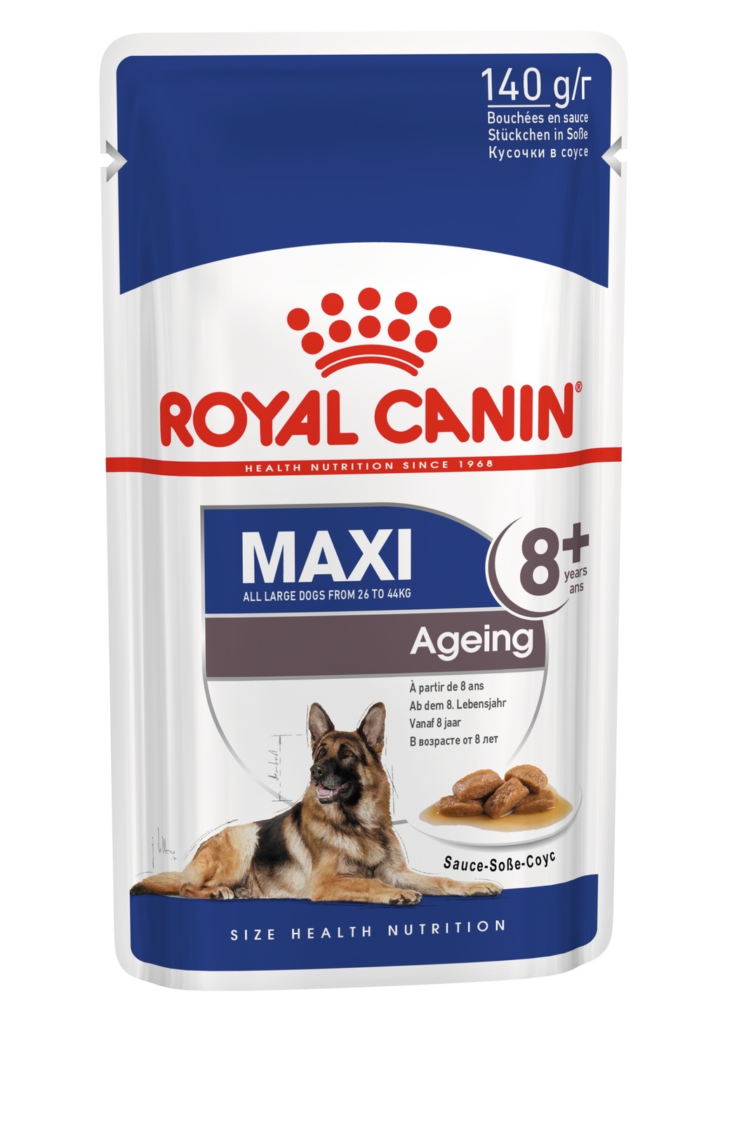 

Royal Canin кусочки в соусе для пожилых собак крупных пород старше 8 лет (140 г)