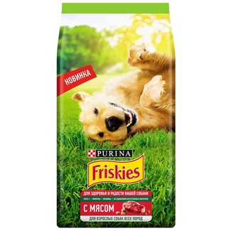 Сухой корм для взрослых собак, с мясом Friskies