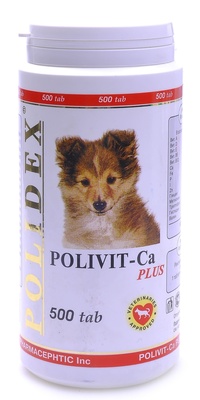 Витамины для собак для роста костной ткани и фосфорно-кальциевого обмена, 500 таб. Polidex