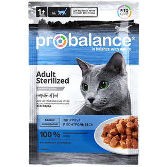 Паучи для кастрированных котов и стерилизованных кошек всех пород Probalance