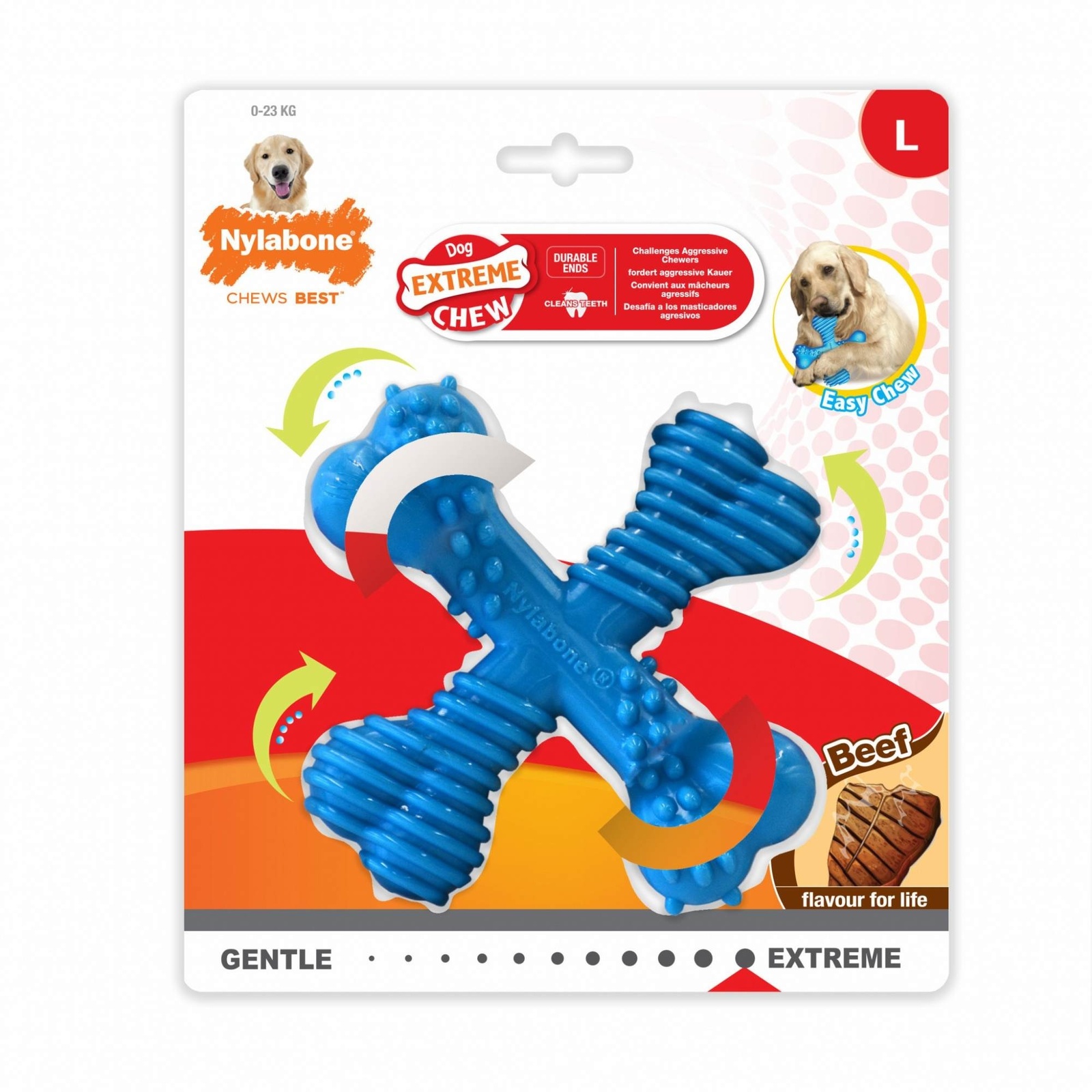 

Nylabone х-косточка экстра-жесткая с ароматом говядины (248 г)