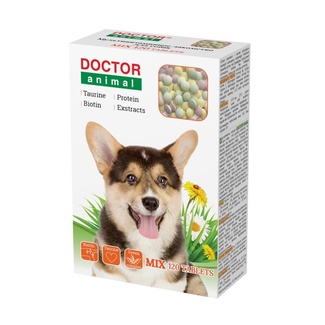 Мультивитаминное лакомство Doctor Animal Mix, для собак, 120 таблеток Бионикс