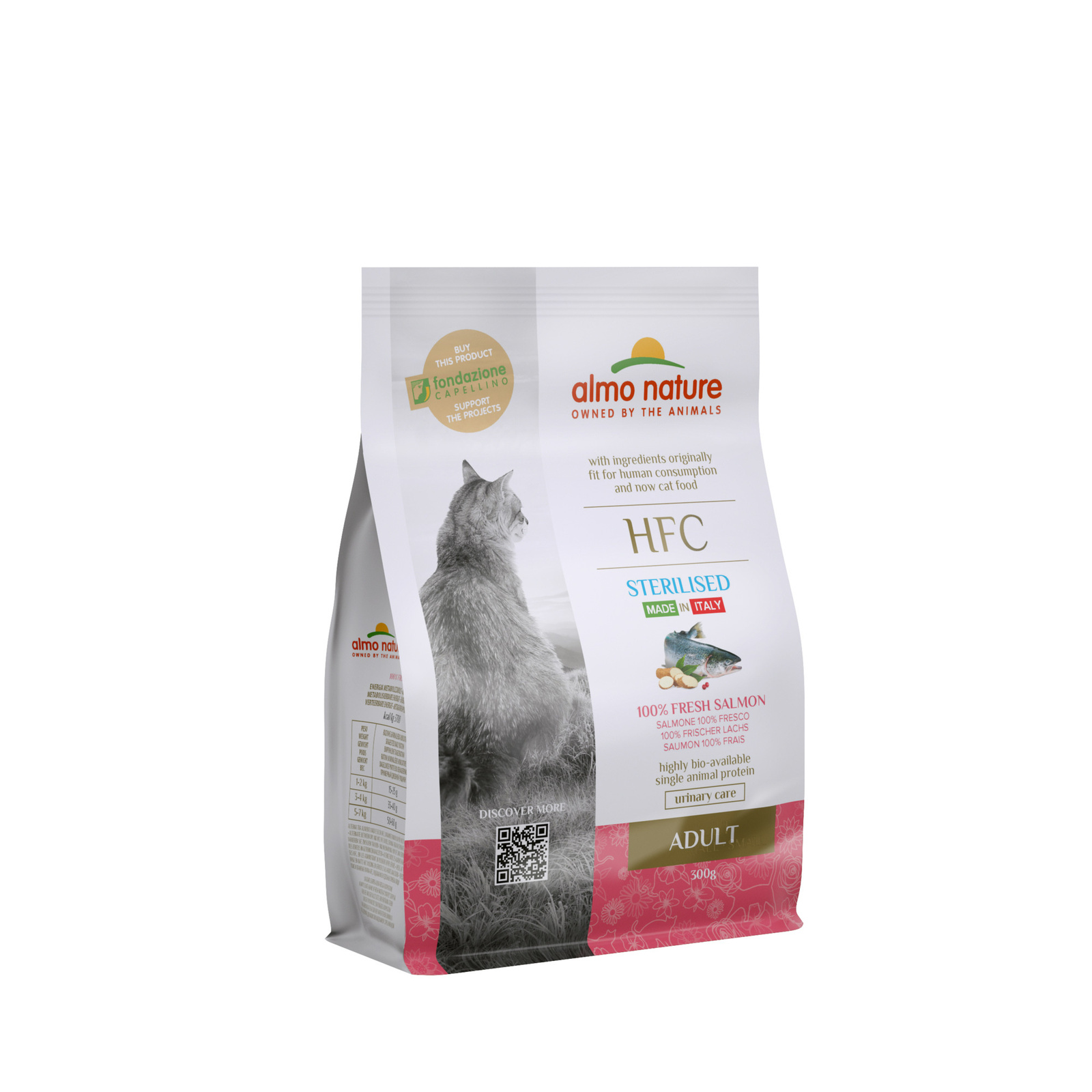 

Корм Almo Nature для стерилизованных кошек, со свежим лососем (1,2 кг)