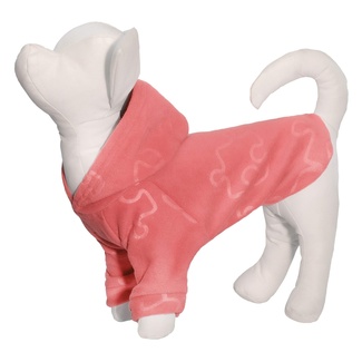 Толстовка для собаки из флиса с принтом "Пазлы", розовая