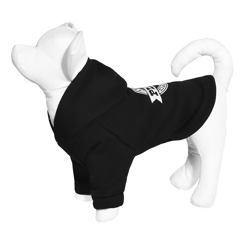 Yami-Yami одежда толстовка с капюшоном для собаки, чёрная (100 г) Yami-Yami одежда толстовка с капюшоном для собаки, чёрная (100 г) - фото 1