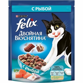 Двойная Вкуснятина® для взрослых кошек, с рыбой Felix