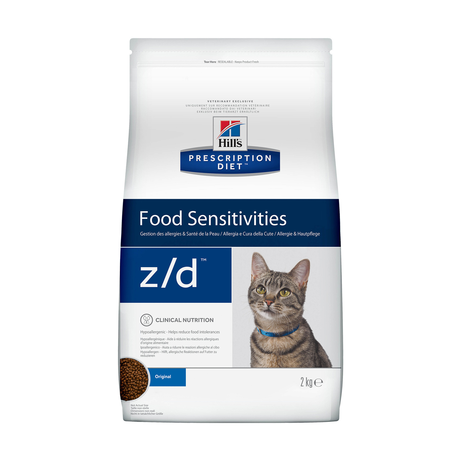 z/d Food Sensitivities сухой диетический, для кошек при пищевой аллергии, гипоаллергенный (2 кг)