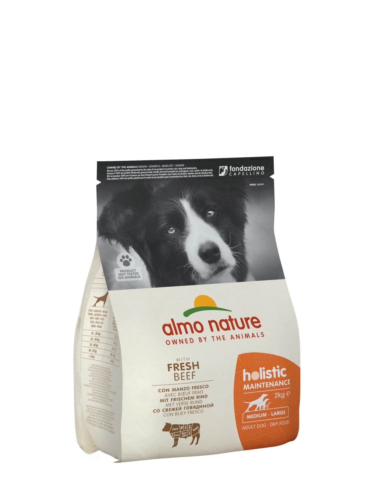 Корм Almo Nature для взрослых собак средних пород, с говядиной (12 кг)