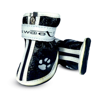 Ботинки для собак, черные с лапками Triol (одежда)