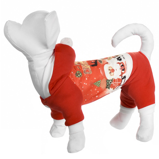Костюм для собак "Merry christmas", XS (спинка 20 см) 09ал21