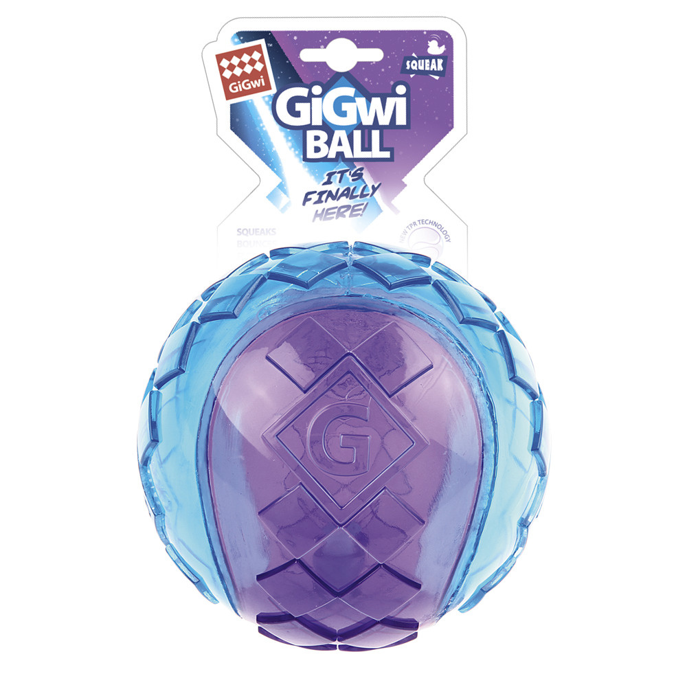 GiGwi игрушка мяч с пищалкой, резина TPR (110 г)