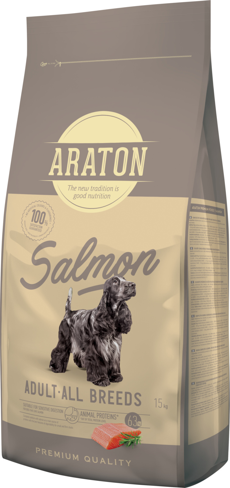 Для взрослых собак, с лососем и рисом (15 кг) Araton Для взрослых собак, с лососем и рисом (15 кг) - фото 2