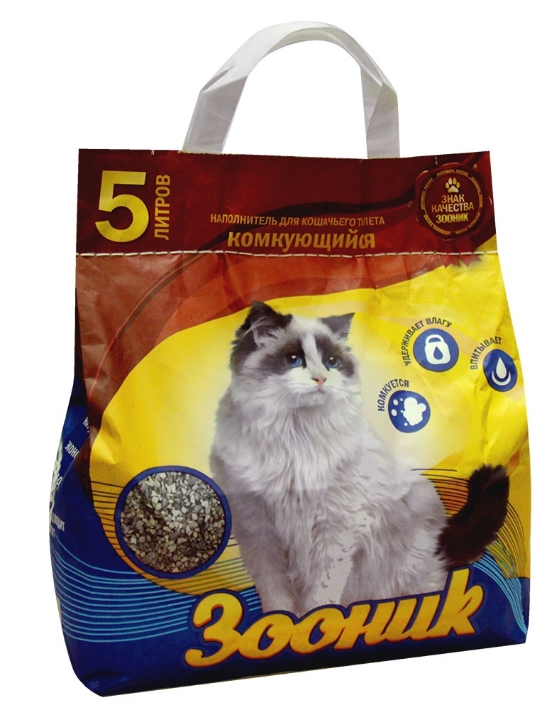 Зооник комкующийся наполнитель, 5л | Petshop.ru