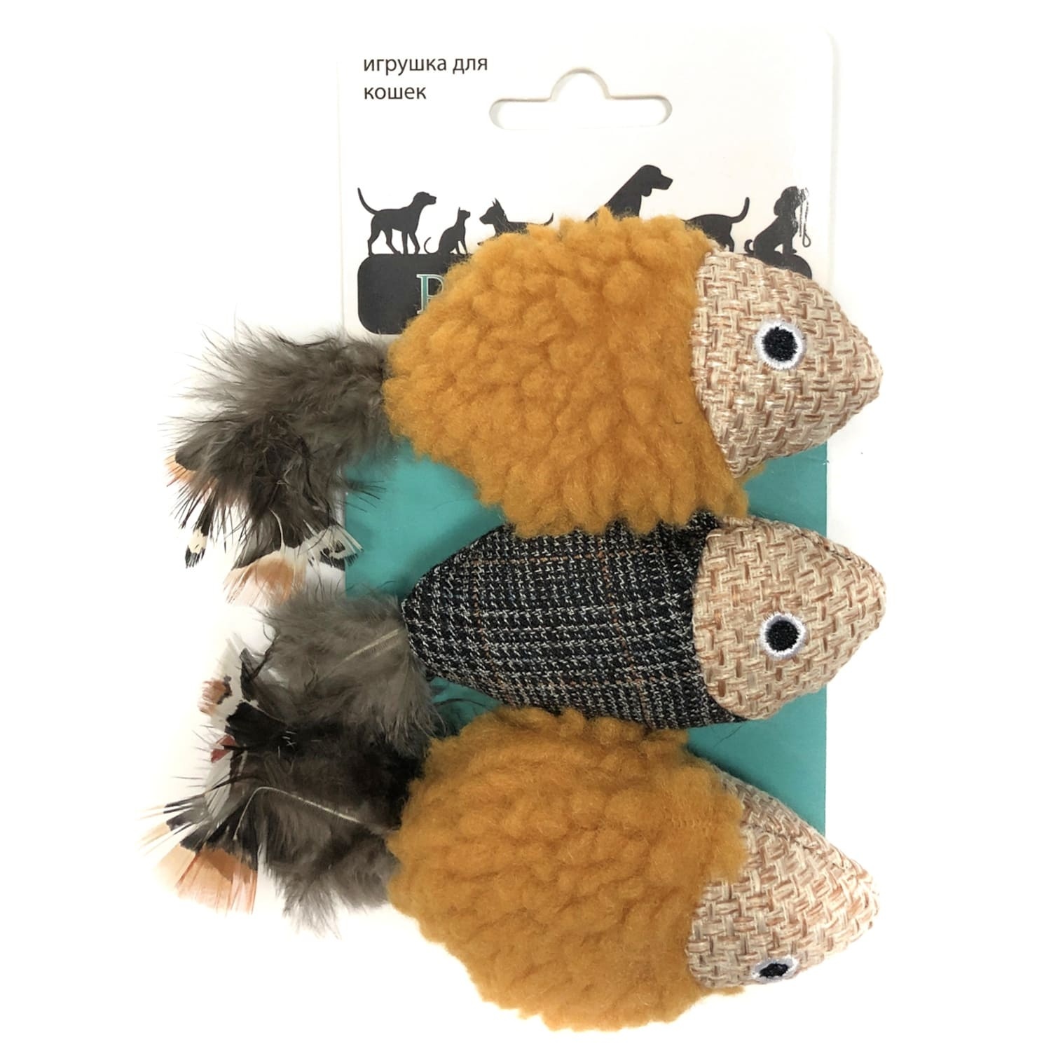 Aromadog игрушка для кошек рыбки, 3 шт (34 г) Aromadog игрушка для кошек рыбки, 3 шт (34 г) - фото 1