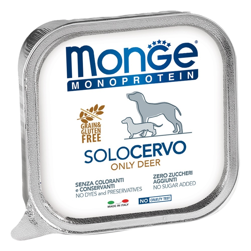 

Monge консервы для собак: паштет из оленины (150 г)