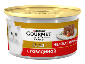 Консервы для кошек Gourmet Gold нежная начинка с говядиной