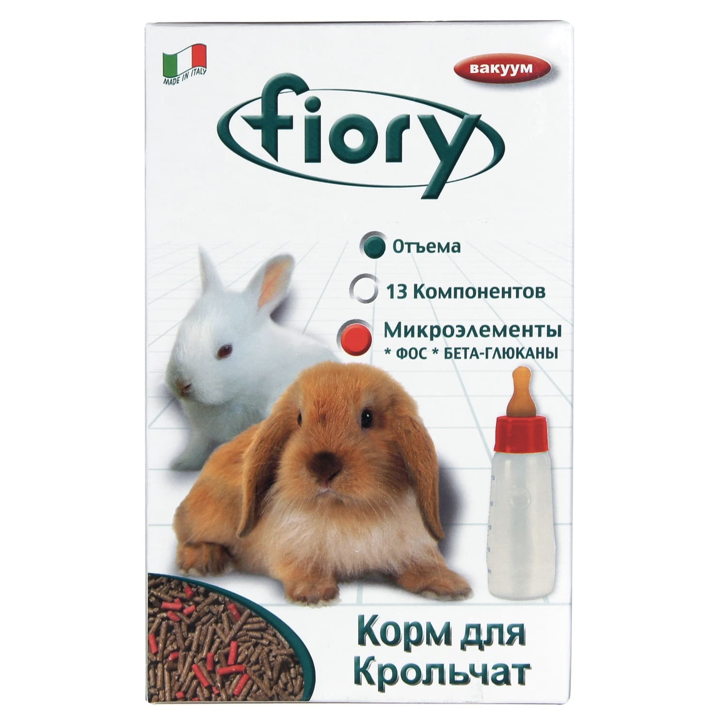 Fiory корм для крольчат, гранулированный (850 г) Fiory корм для крольчат, гранулированный (850 г) - фото 1