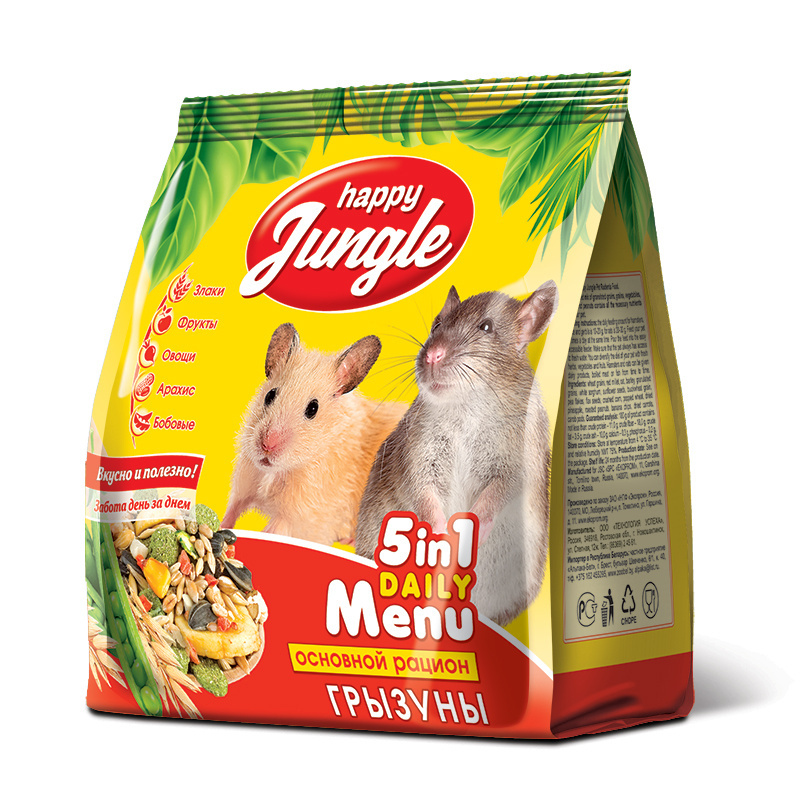 Happy Jungle корм для грызунов (универсал) 350 г (350 г)