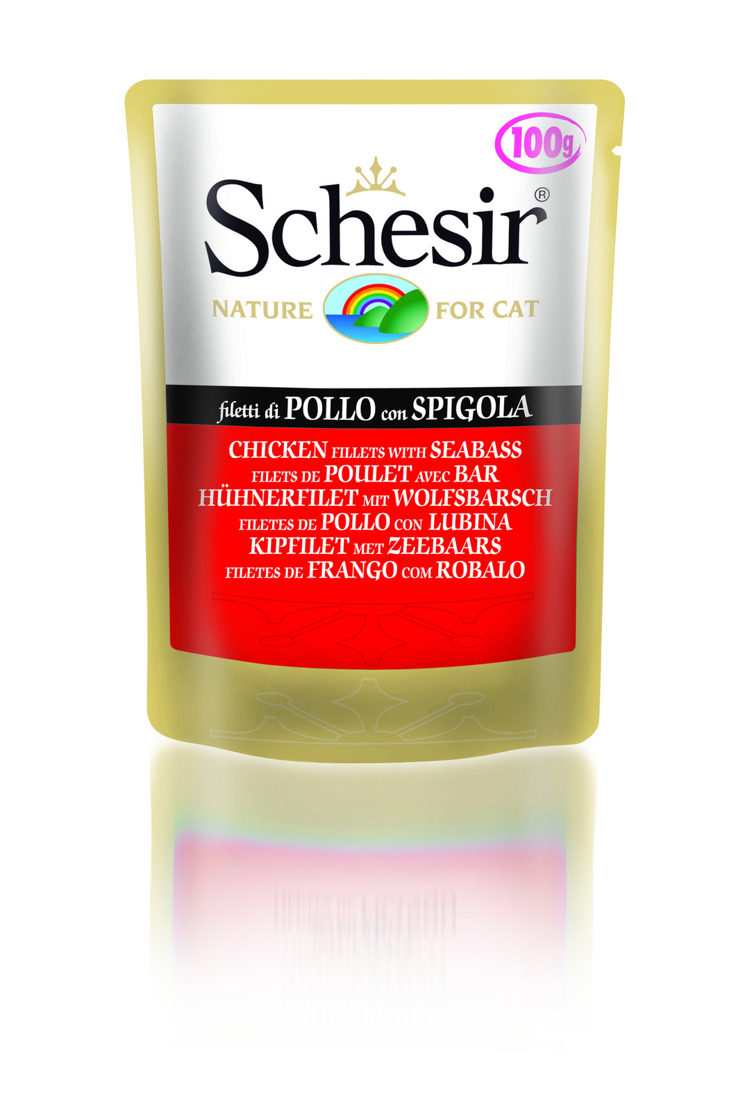 Паучи с цыпленком и окунем для взрослых кошек (100 г)