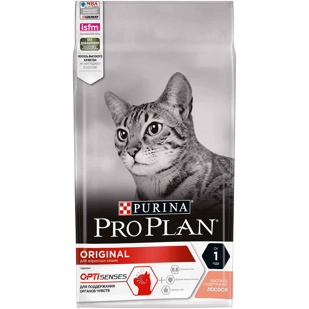 Purina Pro Plan для взрослых кошек, с высоким содержанием лосося (10 кг)