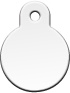 Адресник "Круг" малый серебряный, 21х28 мм, латунь
