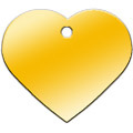 Адресник "Сердце" золотой, латунь