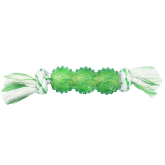 Игрушка для собак, палочка с ароматом мяты, зеленый синтетическая резина с канатом