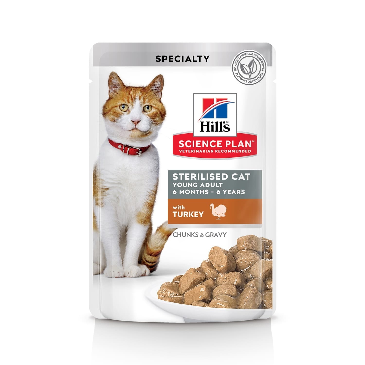 Hill's консервы для молодых стерилизованных кошек и кастрированных котов, пауч с индейкой в соусе (1,02 кг)