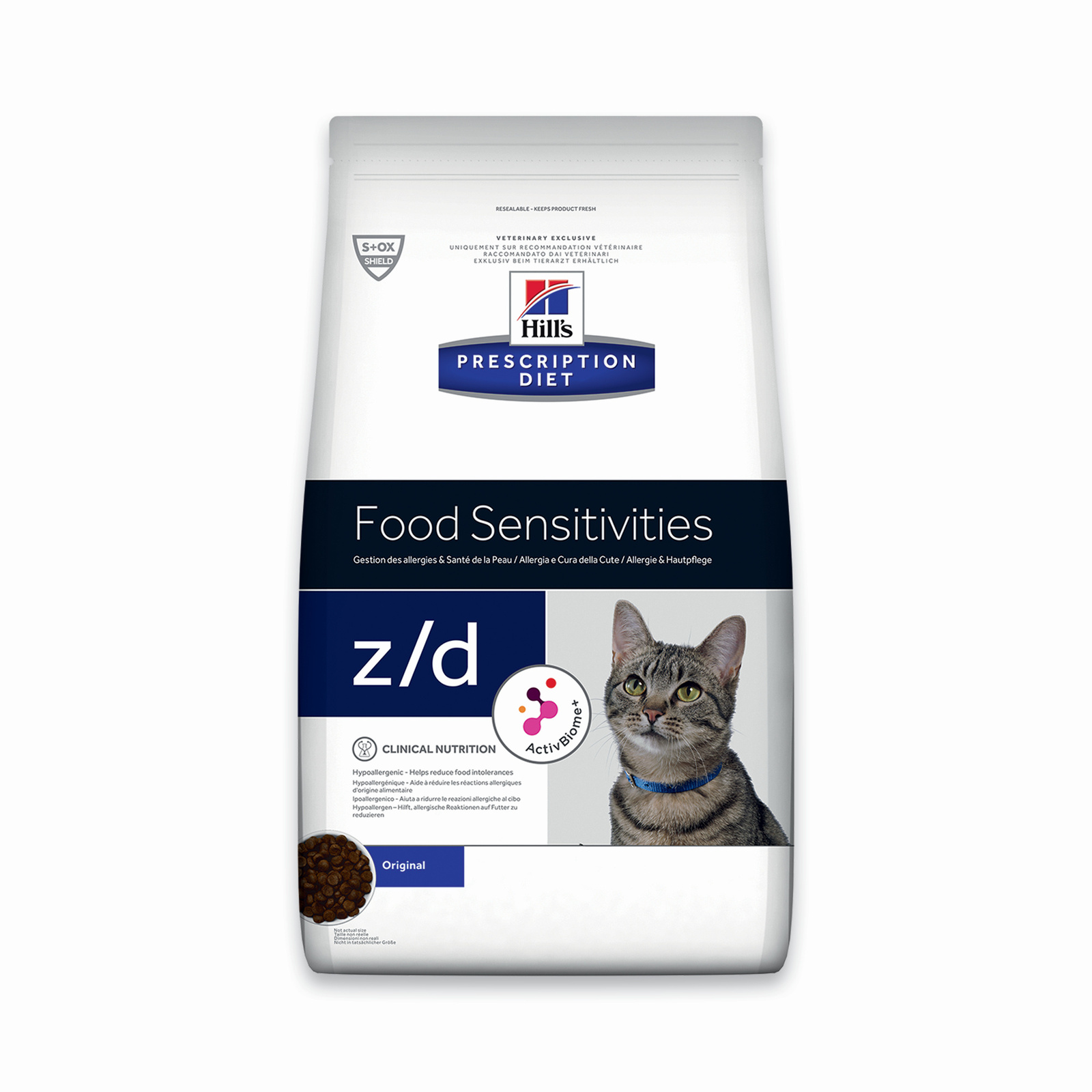 z/d Food Sensitivities сухой диетический, для кошек при пищевой аллергии, гипоаллергенный (2 кг) Hill's Prescription Diet z/d Food Sensitivities сухой диетический, для кошек при пищевой аллергии, гипоаллергенный (2 кг) - фото 1