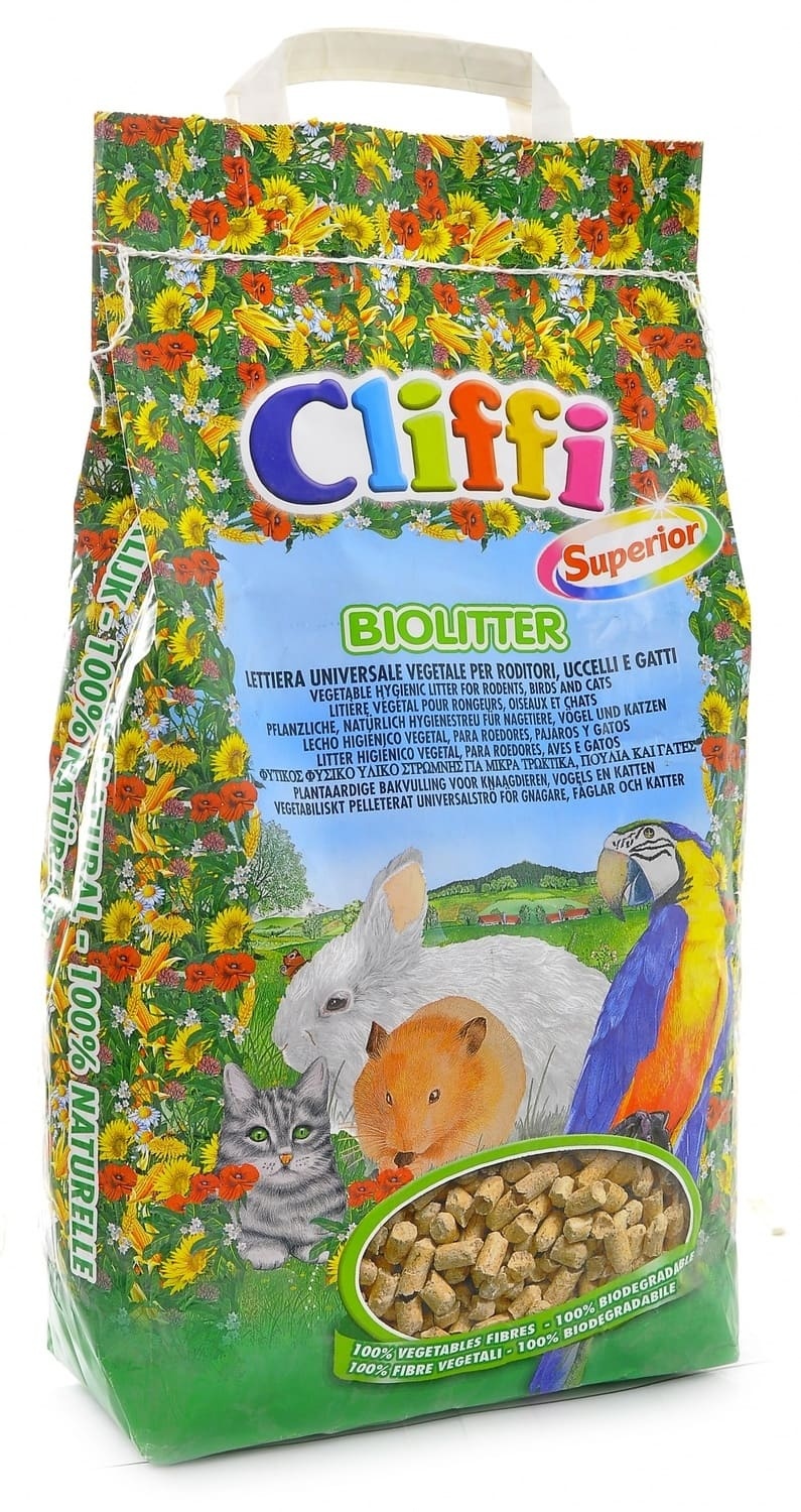 Cliffi (Италия) био-наполнитель для кошек, грызунов и птиц (6 кг) Cliffi (Италия) био-наполнитель для кошек, грызунов и птиц (6 кг) - фото 1